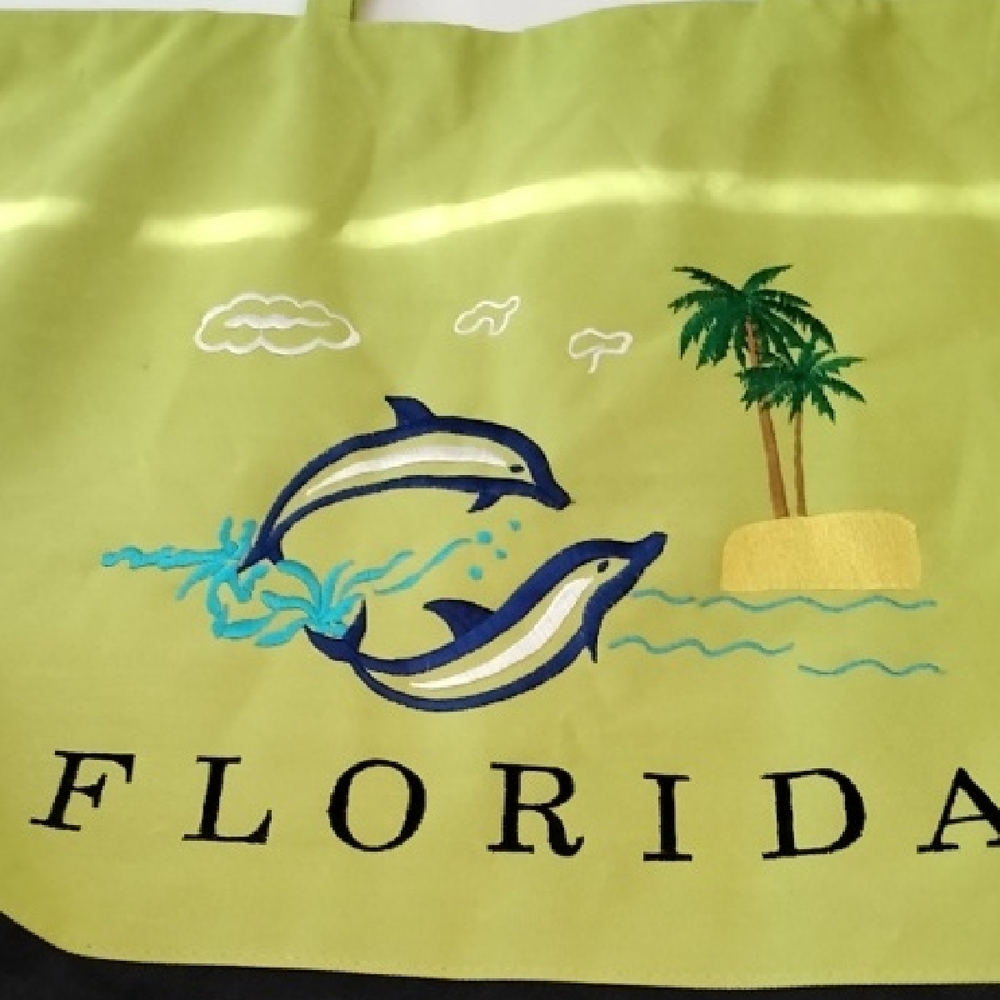 Florida Tote Bag with Dolphin Design - Picture 4 of 7